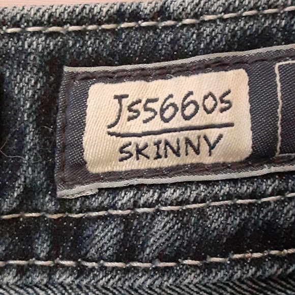 MISS ME  Bi LATERAL BORDER DOWN BOTH LEGS SKINNY JEANS, SIZE 26 - Picture 10 of 13